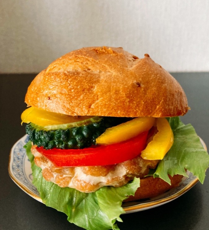 テンペ夏野菜バーガー＃テンペチャレンジ