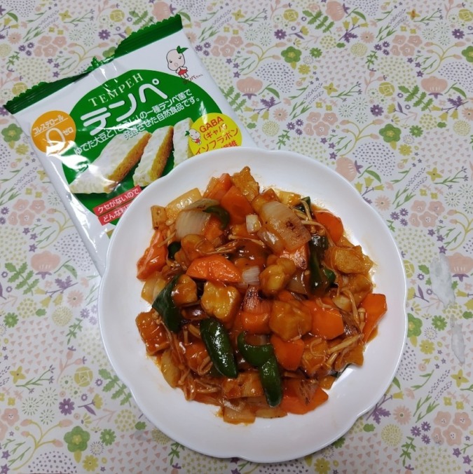 テンペ酢豚