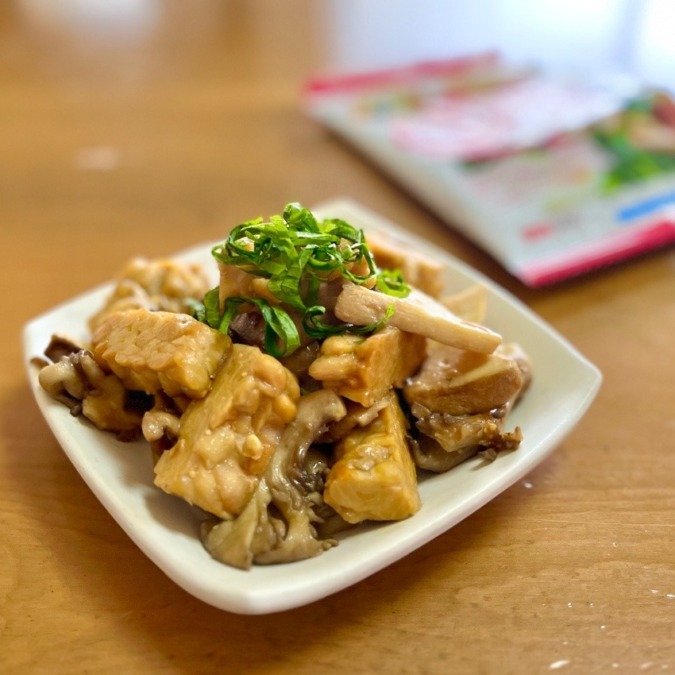 きのことテンペの照り焼き炒め #テンペチャレンジ